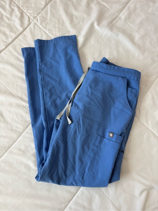 Figs Pants - Figs Ciel Blue Drawstring Scrub Joggers